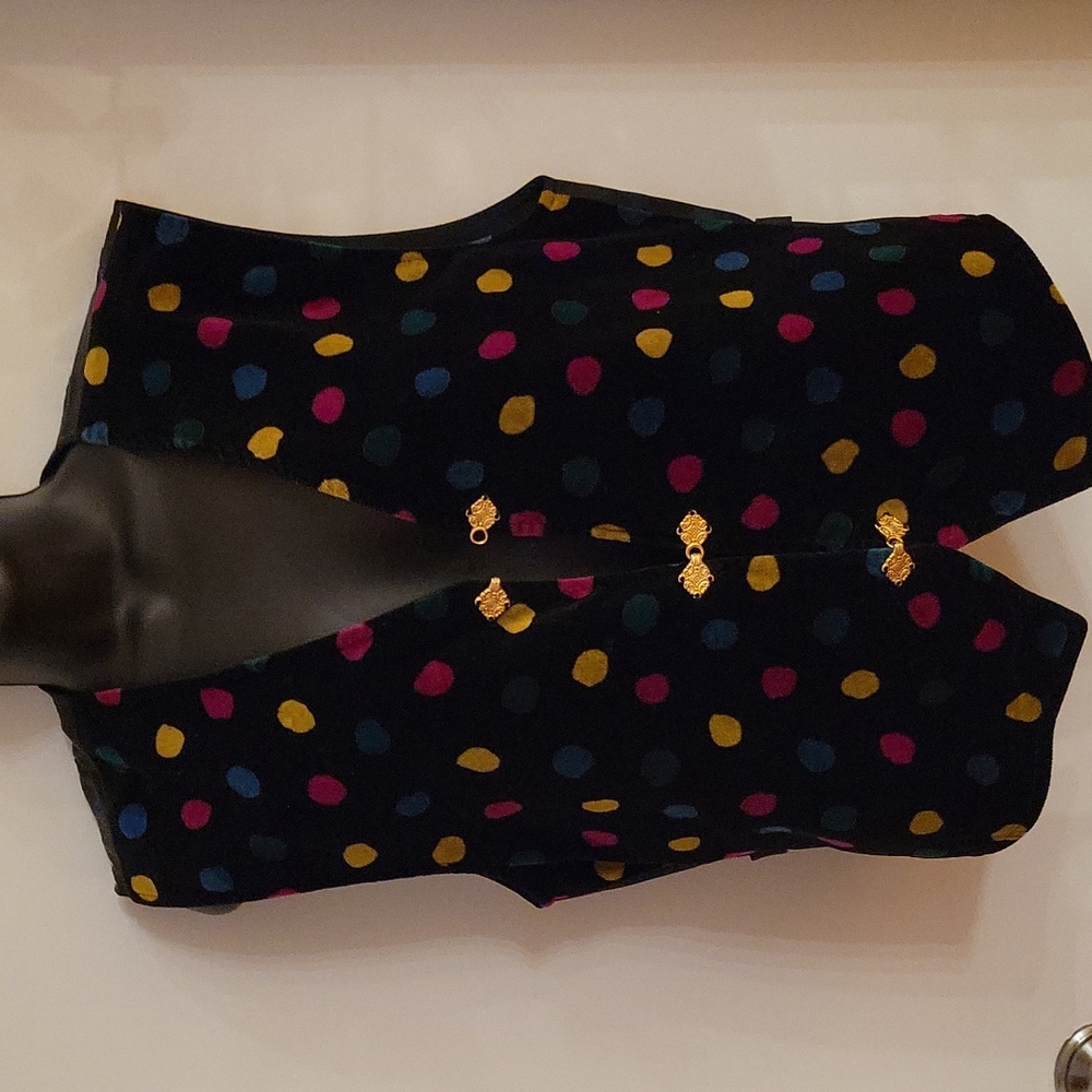 VINTAGE HAUBER COLORFUL VELVET VEST